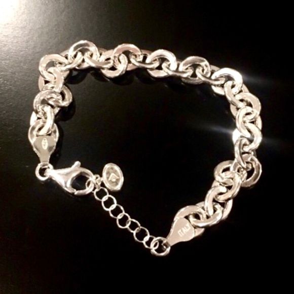 SILPADA Women’s Sterling Silver Rolo Open Interconnencted Link Bracelet - Picture 1 of 9